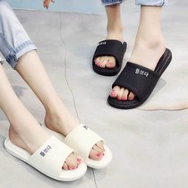 Living room slippers female summer couples indoor Korean fashion non-slip soft bottom comfortable home bath slippers men