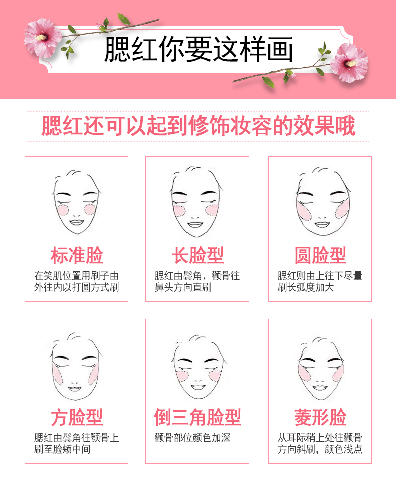 Blue Show Cherry Story Air Cushion Blush Chính hãng Màu hồng phấn tự nhiên Màu nude Rouge Rouge Rouge Trang điểm phấn má hồng 3ce