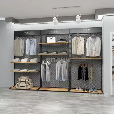 Clothing store display rack Floor-to-ceiling display rack Men's and women's trendy brand store clothes rack Brand commercial display rack