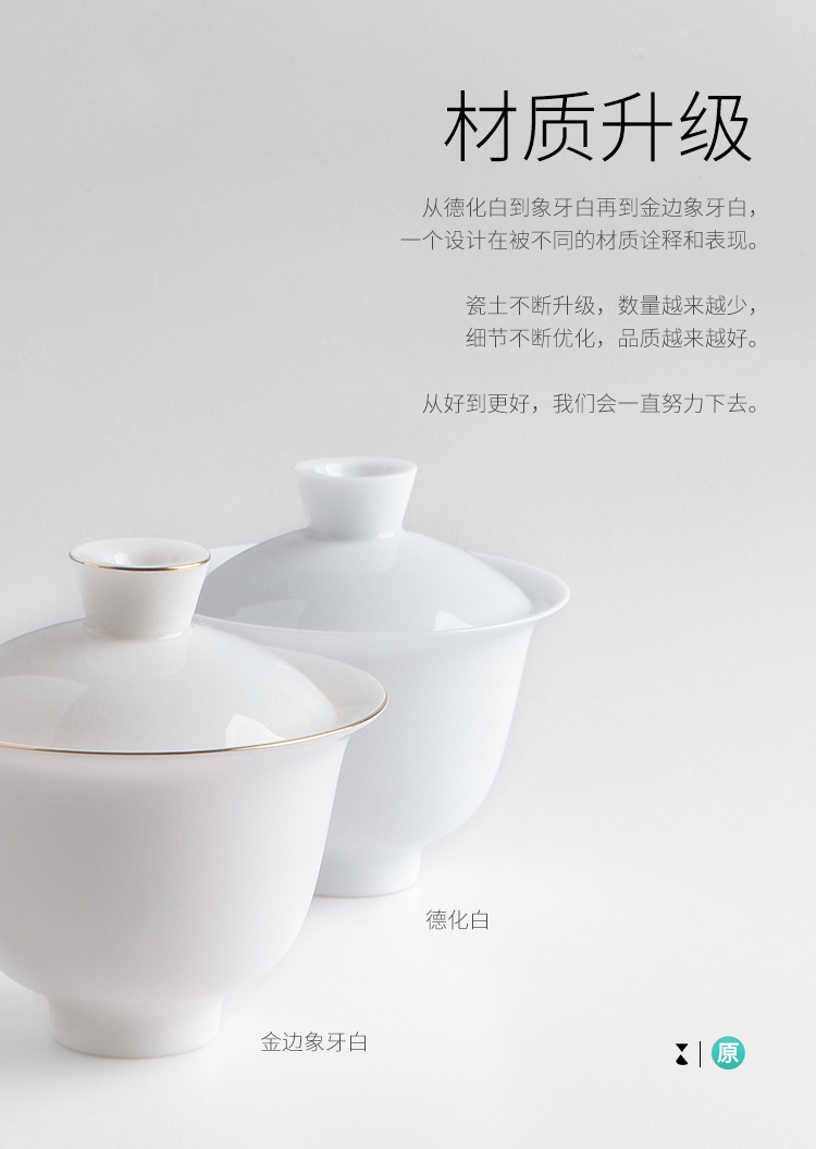 The Wu family fang don 't ink tureen household porcelain cups against hot kung fu tea tea pot size bowl
