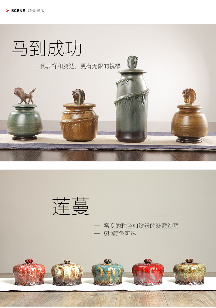 The Wu family fang ceramic tea pot seal tube storage tank creative large tea boxes Chinese detong trumpet