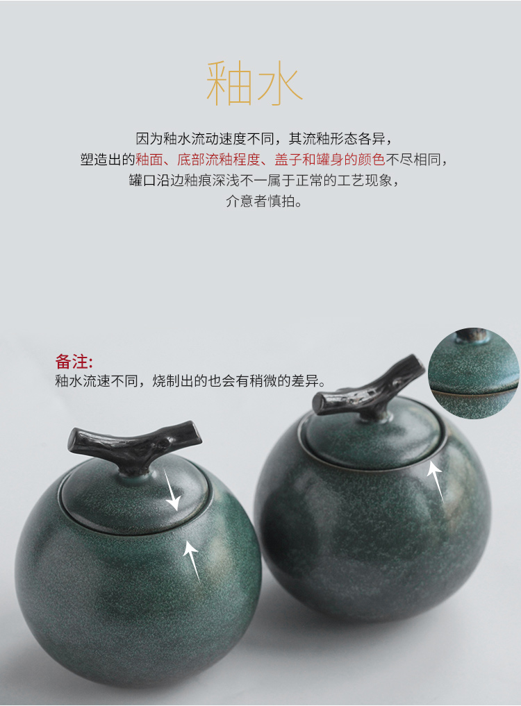 The wu family fang tea tanks caddy fixings ceramic up small seal pot of tea packaging household utensils