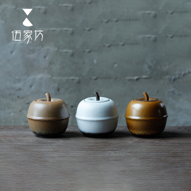 The Wu family fang ceramic tea pot of tea cake as cans sealed jar with cover clay POTS small tea caddy fixings household