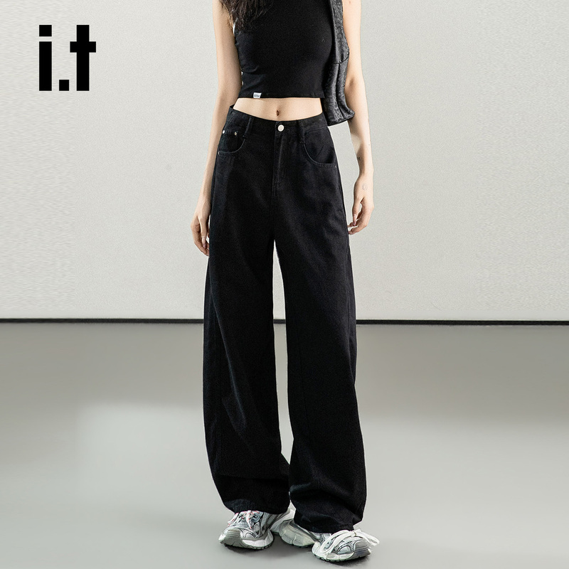 It: Chocoolate Lyocell Black Scimitar Jeans Women's Summer Thin Drapey Tencel Wide-Leg Pants