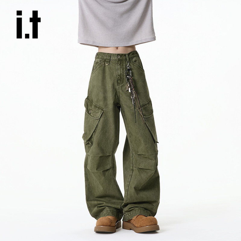 It: Chocoolate American-Style Workwear Jeans for Men 2026 New Loose Multi-Pocket Casual Wide-Leg Pants It: Chocoolate American-Style Workwear Jeans for Men 2026 New Loose Multi-Pocket Casual Wide-Leg Pants