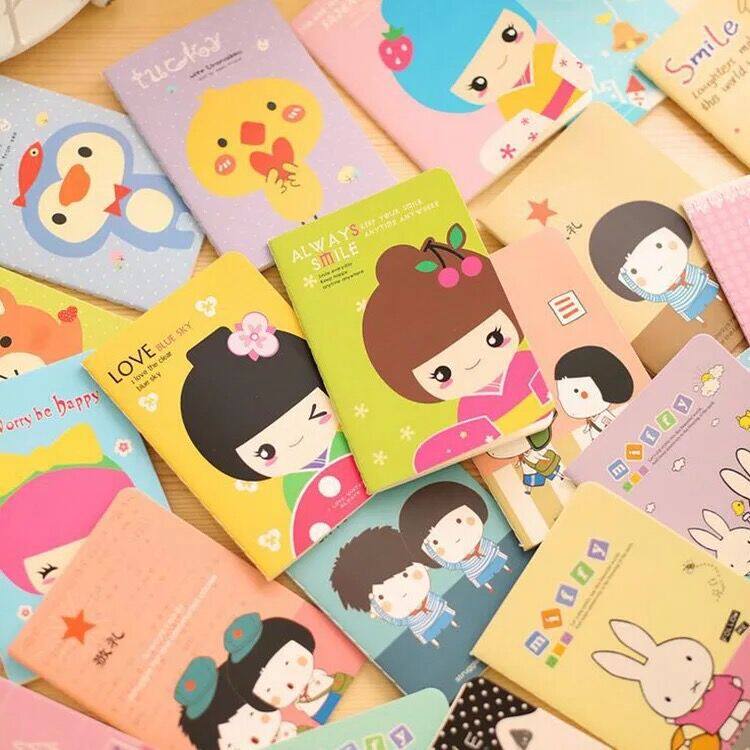 Creative Stationery Shop Cartoon Small Book Kindergarten Students and Children Korean Notebook Notepad Event Gift