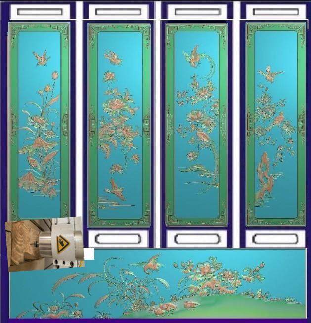 Boutique flowers open rich and expensive wardrobe full set of photo reliefs jdp Finely Carved Plot Grey Plot Flowers Birds All Season Flowers