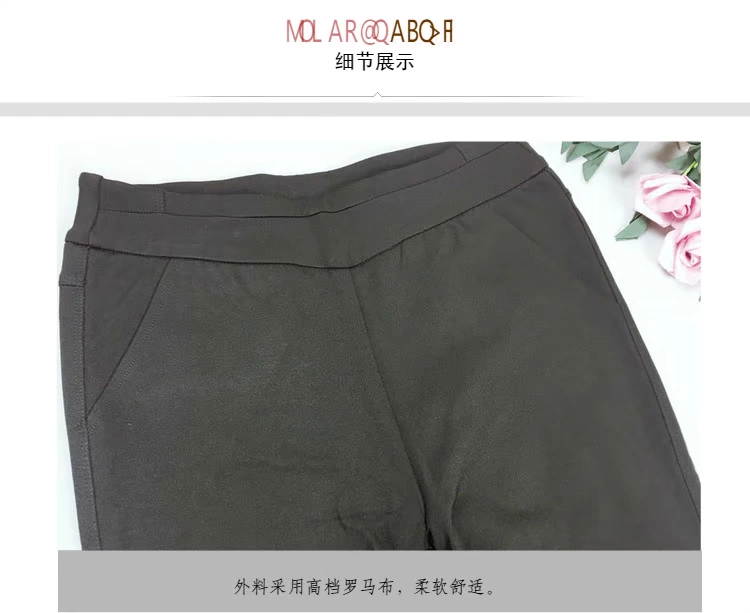 Quần Sang Sangan nữ ấm eo dày Quần legging mùa đông BRI05 cộng với nhung dày bên ngoài mặc 18 mới - Quần nóng lên