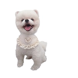 Брендовый оригинальный бархатный нагрудник ручной работы, шарф, милый слюнявчик, чокер, с медвежатами