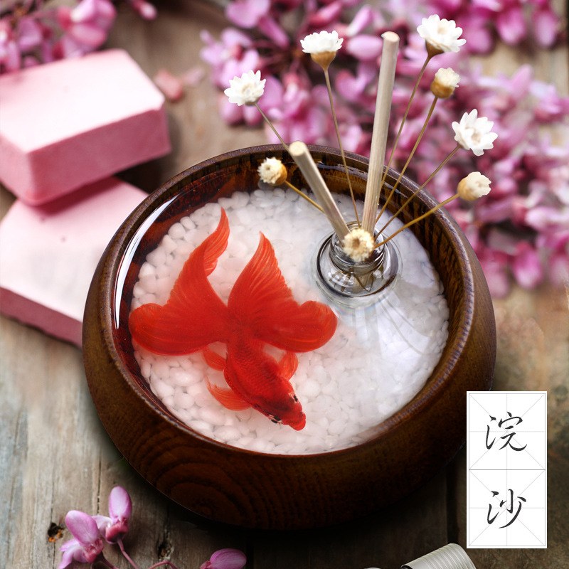 3D resin lipid painting goldfish stereo aroma dish raccoon creative swing for wedding gifts send leadership