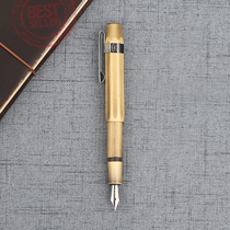 Delik Alpha Brass Vintage Travel Adult Student with Extra Fine Art Aluminum Alloy Iridium Short Pen