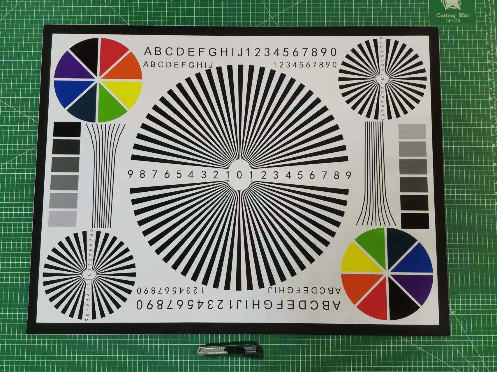 Monitoring lens camera focus test card 4:3 reflective 400*300mm can be customized