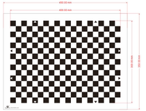 Qiatu checkerboard chart reflective 300*400mm evaluation distortion and resolution test card
