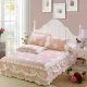 Khăn trải giường bằng vải cotton trải giường một mảnh Bông chống trượt giường trải giường 笠 1,8 m / 2,0m tấm trải giường xù váy giường