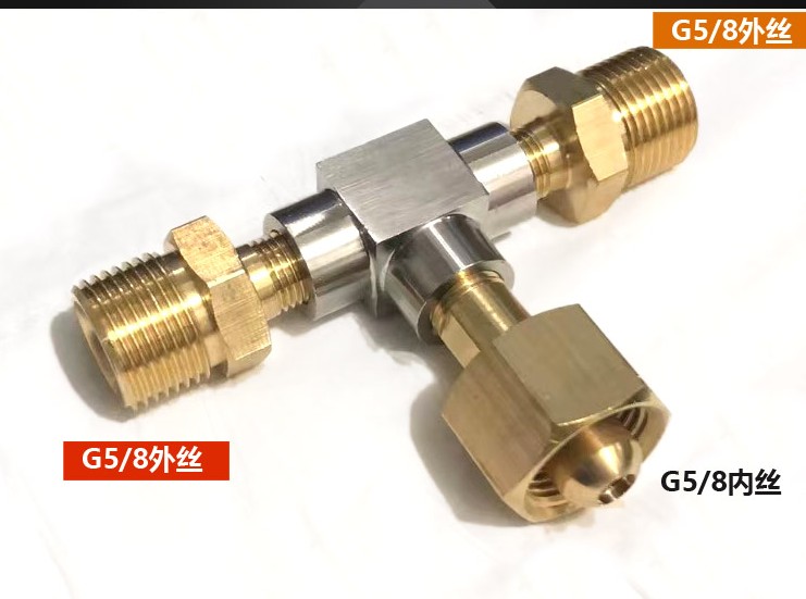 Common G5 8 Shandong Construction of large steel bottle tee QF-2 triage oxygen argon carbon dioxide bottle 1 variable 2 joint
