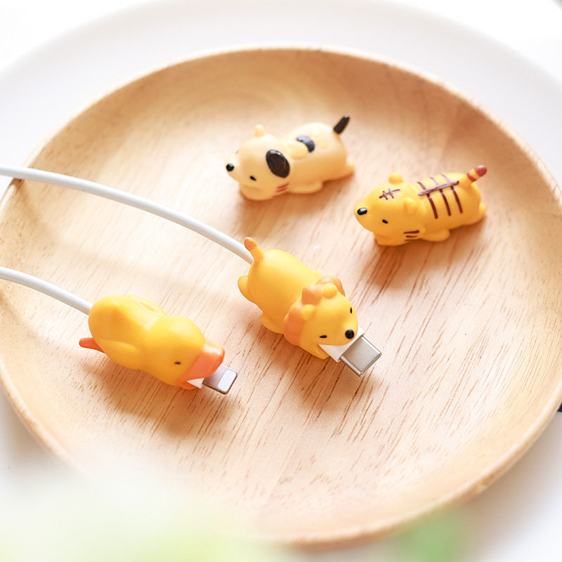 Bite Wire Instrumental Data Line Protective Sleeve Charging Line Apple Huawei Special Charger Small Hand Machine Anti-Snapping Winder