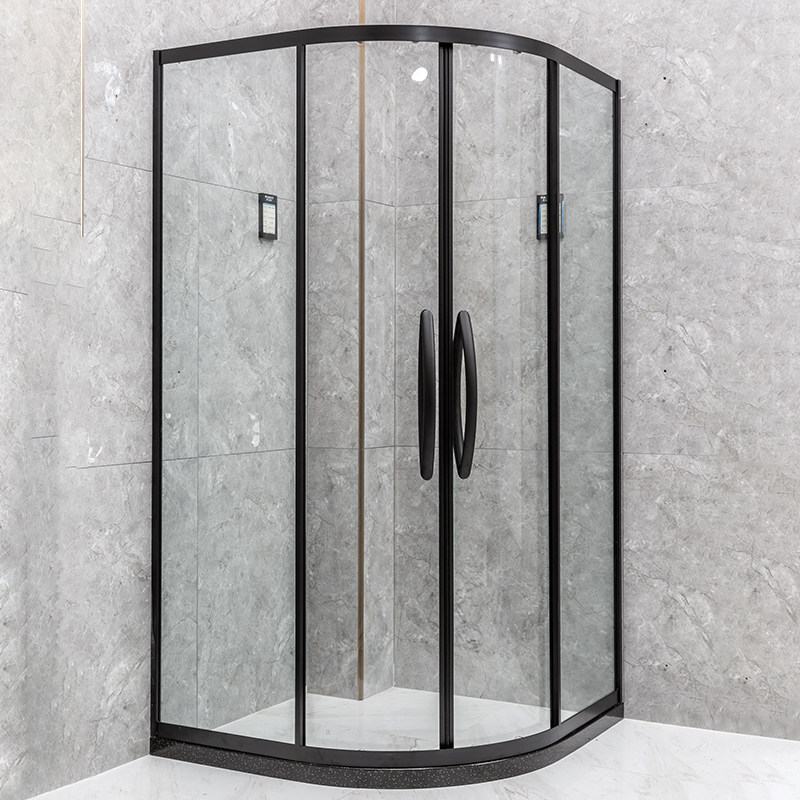 Overall shower room customized arc dry and wet partition bathroom arc fan simple toilet push and pull glass door household