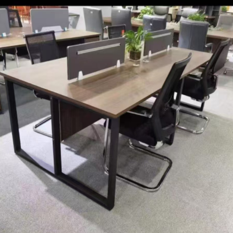 Zhengzhou Office Desk Staff Four-Person Office Desk and Chair Set Computer Double Workstation Employee Modern Simple Desk