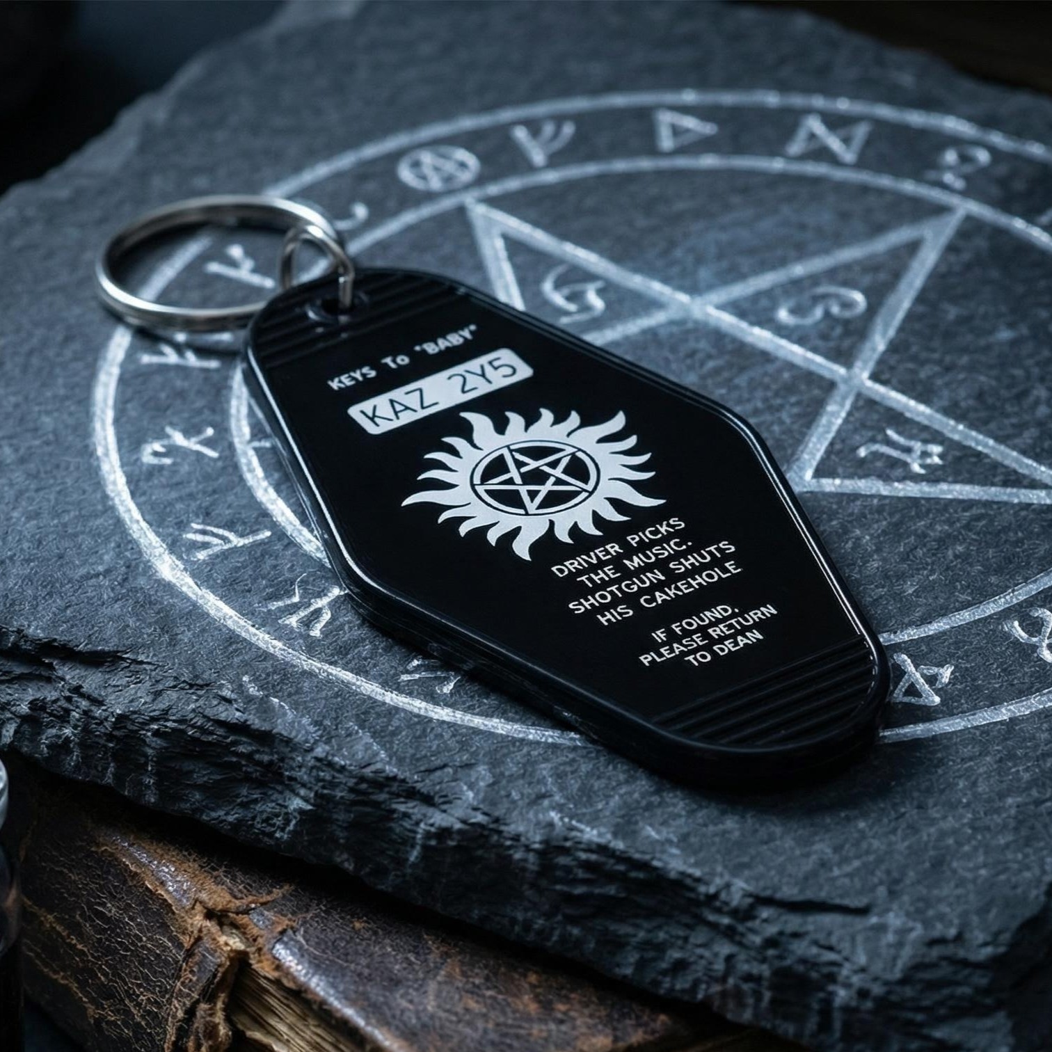 Evil Force Dean's classic lines keychain SPN element keychain spnsd retro peripheral key pendant