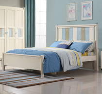  Nordic solid wood childrens bed Boys single bed Modern simple single bed 1 2 meters Boys bed 1 5 beds