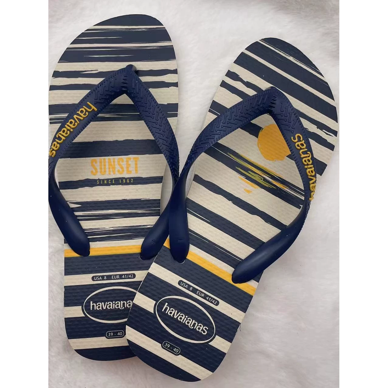 25 Brazilian Hawa flip flops SLIM NAUTICAL Navigation Мужчины и женщины, парочка средний размер, комфортные и anti-slip