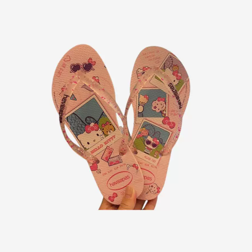 Новые HAVAIANAS Brazil Havana противоскользящие Пингсян Большой цветок слов слепер лето прохождение по пляжу море летом