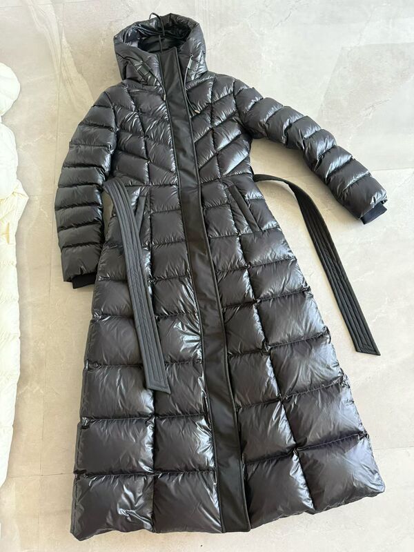 Warm Winter Coat, Lightweight Hooded Quilted Long Over-The-Knee Goose down Jacket, Level 5 Cold-Resistant, Slimming and Warm down Coat Warm Winter Coat, Lightweight Hooded Quilted Long Over-The-Knee Goose down Jacket, Level 5 Cold-Resistant, Slimming and Warm down Coat