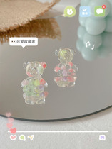 Lace No earholes Mosquito Coil Dish Ear Clip Cubs Soft Candy Acrylic Cute Candy Color color Cute Ear Nail woman