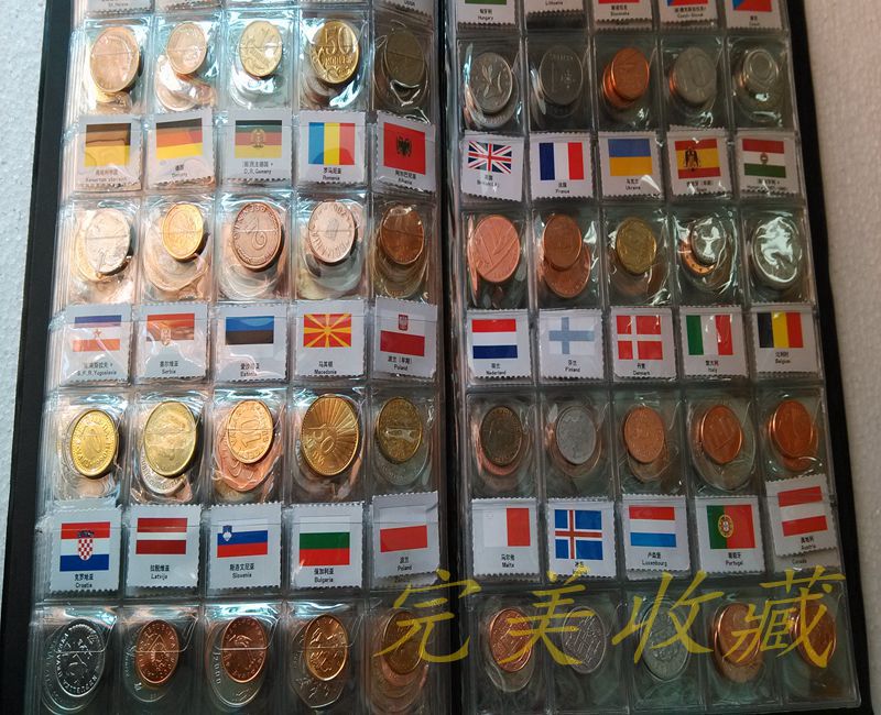 Các nước trên thế giới coin đặt đồng tiền nước ngoài Daquan 180 quốc gia đồng tiền bộ sưu tập 180 cái của ngoại tệ dong xu co