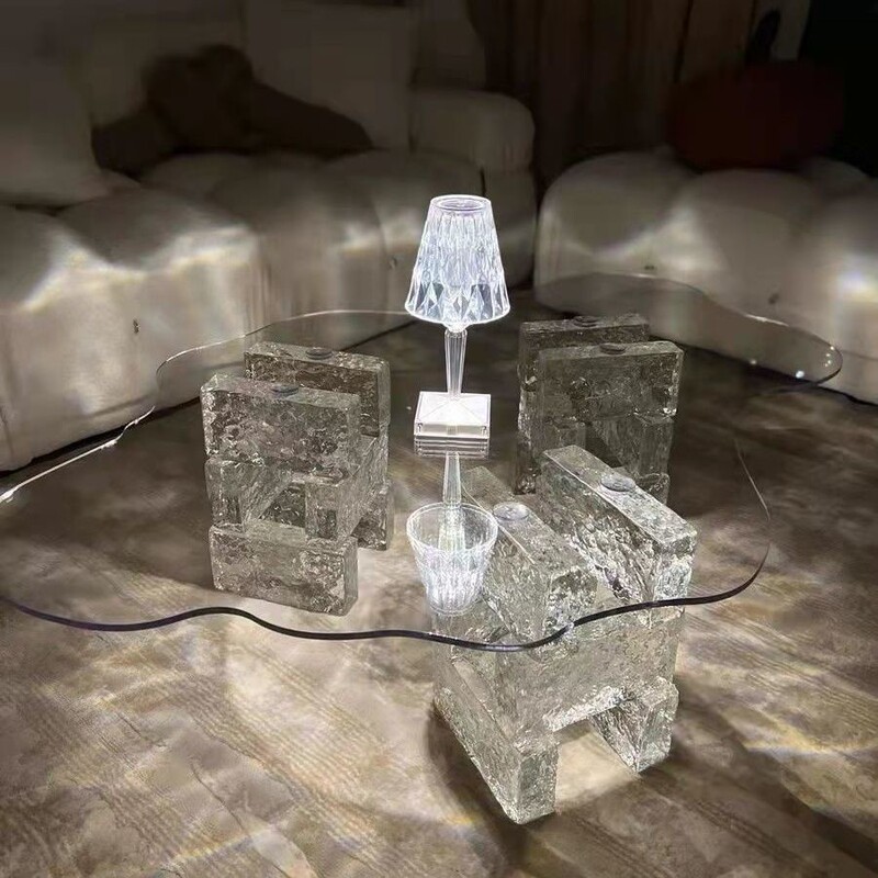 Cloud Coffee Table DIY Acrylic Creative Glass Trendy Transparent Side Table Small Apartment Nordic Coffee Table Living Room Home Use Cloud Coffee Table DIY Acrylic Creative Glass Trendy Transparent Side Table Small Apartment Nordic Coffee Table Living Room Home Use