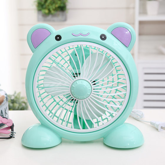 卡通小型电风扇迷你可爱学生宿舍床上台式办公室静音家用小风扇