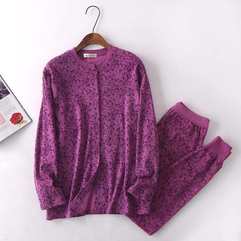 Middle and elderly winter clothing female grandma Fever Coat Pants Mom Pure Cotton Warm Clothes Seniors Autumn Clothes Sanitary Pants Loose