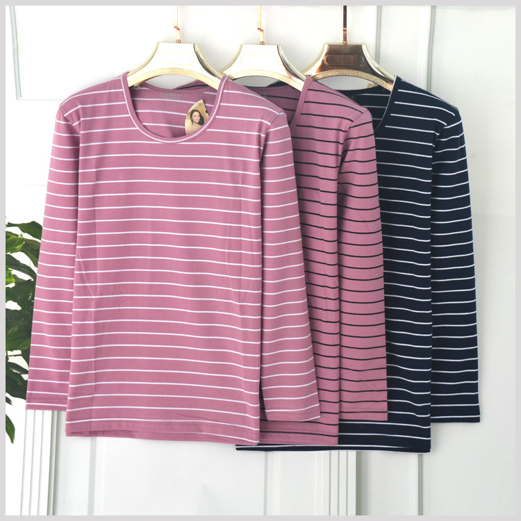 Lady's large size Leica pure cotton autumn clothes single piece Garfertilizer to increase the elderly shirt Long sleeve blouses in the heating clothes