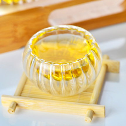 Tea Yi Hall Heat Resistant Glass 50ml double - layer cup anti - hot cup and thicker small teacup