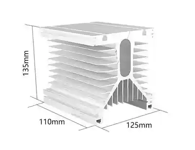 Three solid state relay heat sink 60 to 200 A options
