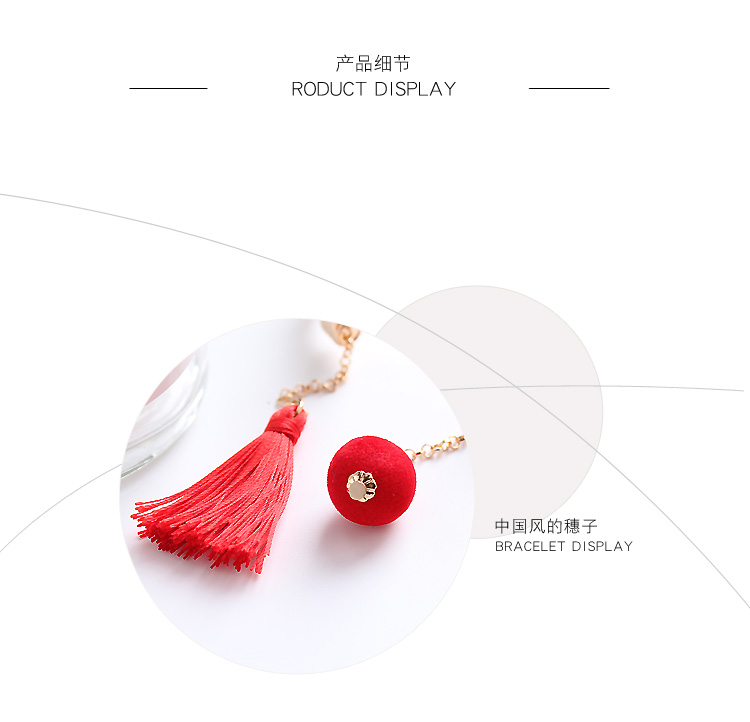 99 carat kiểu Trung Quốc tua rua dệt màu đỏ và vòng đeo tay màu đen với mặt dây chuyền vàng trắng trang sức cổ điển thời trang TR vòng tay hermes