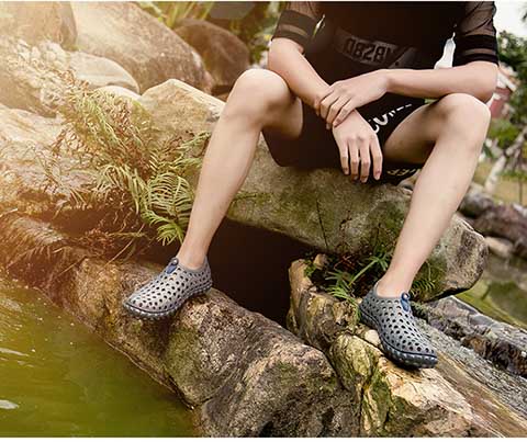 Giày sông nam khô nhanh mùa hè lội nước cho nam ngoài trời nhẹ thoáng khí chống trượt lội nước trôi giày đánh cá - Khởi động ngoài trời giày bảo hộ safety jogger