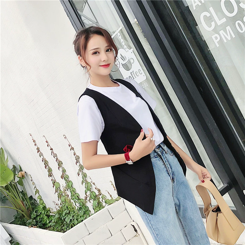 Vest của phụ nữ mùa hè mặc ngoài mỏng năm 2020 của phụ nữ mới cotton và lanh áo của phụ nữ áo vest mỏng không tay của phụ nữ áo khoác ngắn - Áo vest