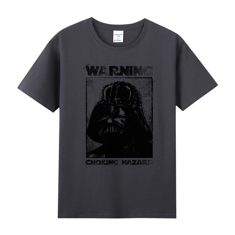 Pure Cotton Round Neck Short-Sleeve T-Shirt Men's Summer Fashion Trendy Black Warrior Lord Vader Merchandise Star Wars