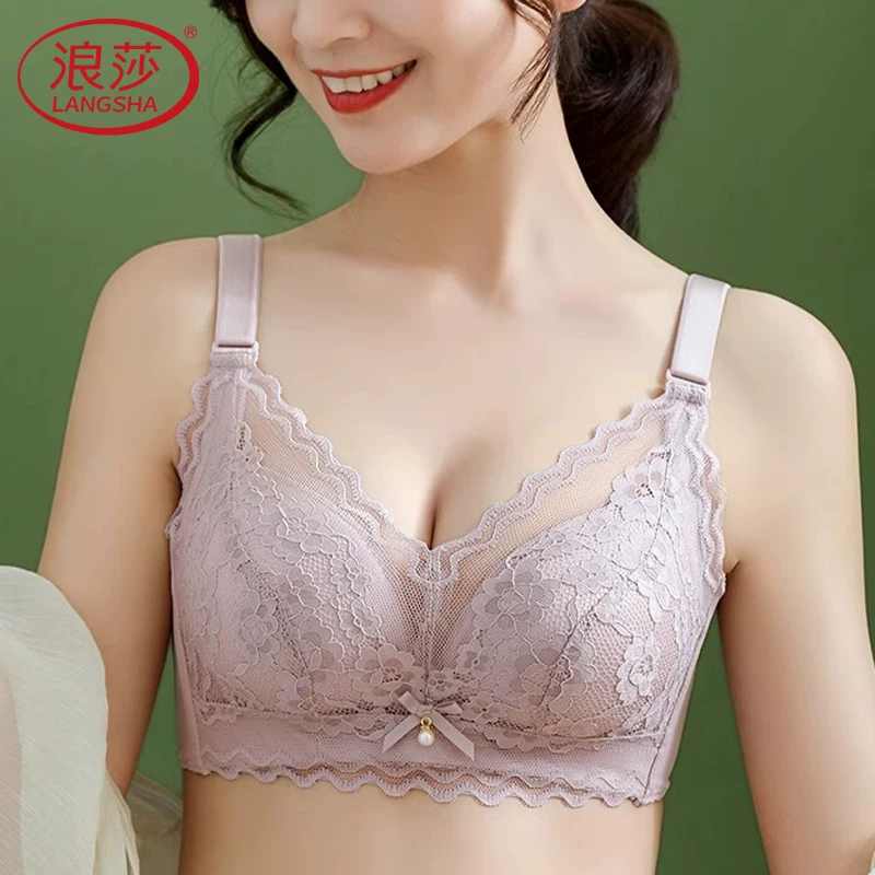 Underwear н пассивная поддержка бюстгальтер, сексуальная бюстгальтер-верх, беспроводной бюстгальтер