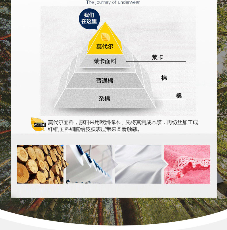浪莎 女士 美体修身蕾丝秋衣套装 图5