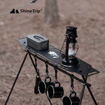 ShineTrip Mountain Fun Outdoor Camping Shelve Rack Picnic Cutlery Containing Rack Outdoor Triangle Bracket Lamppost