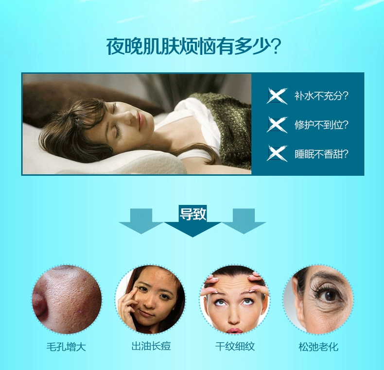 伊贝 诗 Mặt nạ ngủ Dầu dưỡng ẩm Kiểm soát co rút Pore Refining Face Cream No Facial Mask Nữ sinh viên chính hãng - Mặt nạ mặt nạ làm trắng da