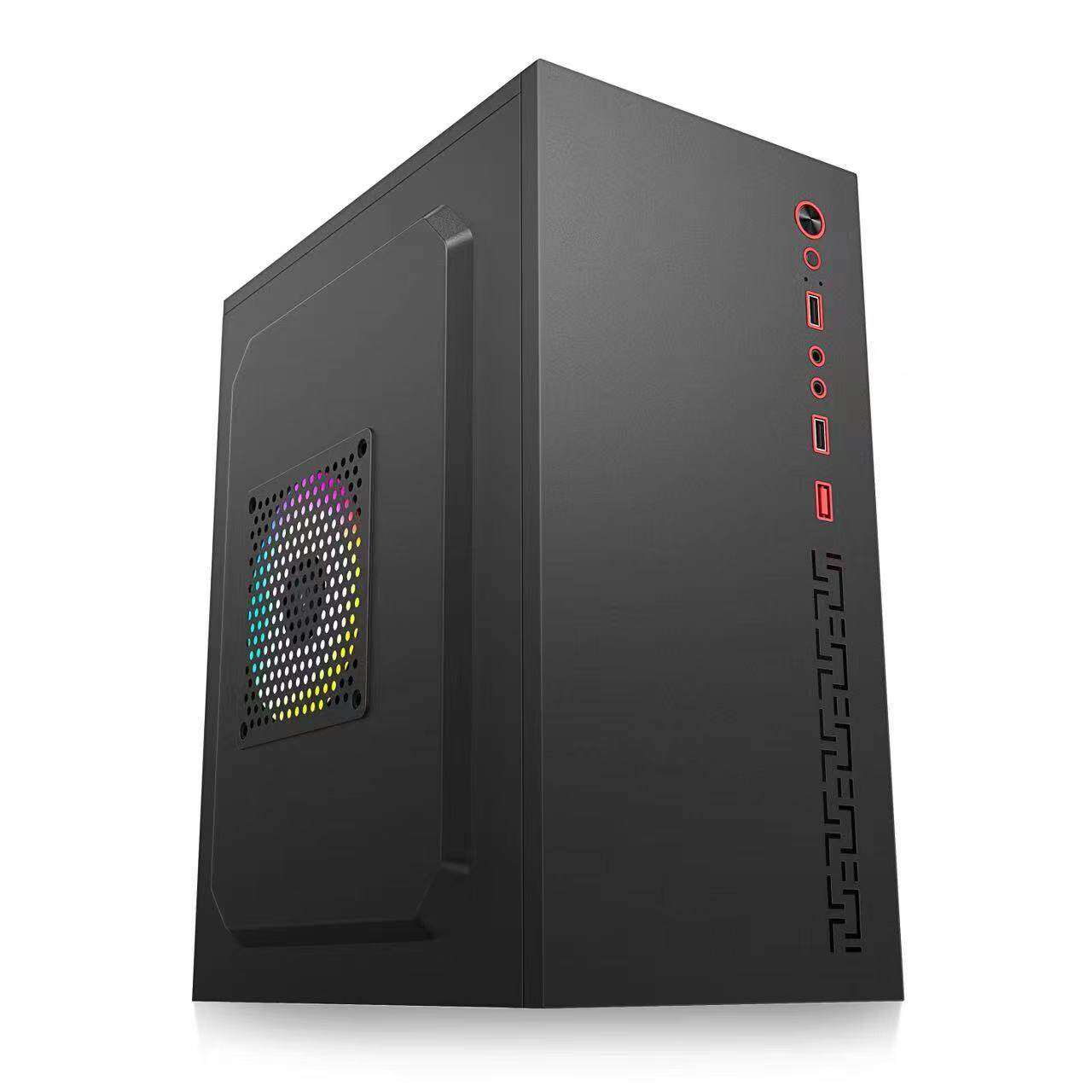 Сторона настольного компьютера ATX через игровое стекло USB3.0, размер "сделай сам", пустой корпус, блок питания, задняя проводка с водяным охлаждением