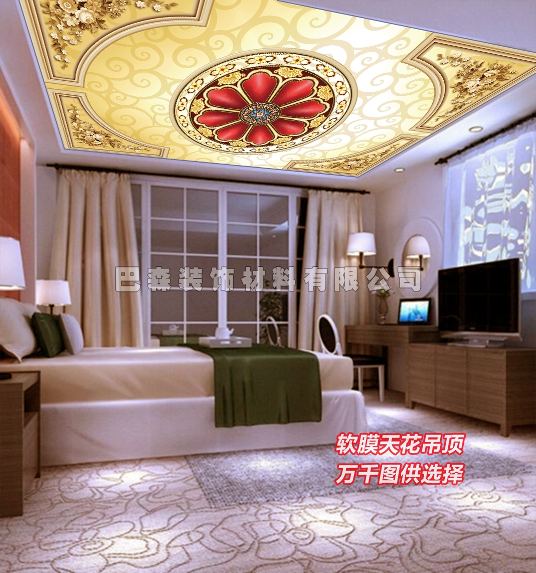 High definition stereo UV soft film upscale European style ceiling Soft film Advertising light box decorative material