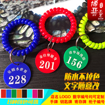  Bathing hand brand Malatang number plate clip called number plate Key card storage card number number card sticker cabinet