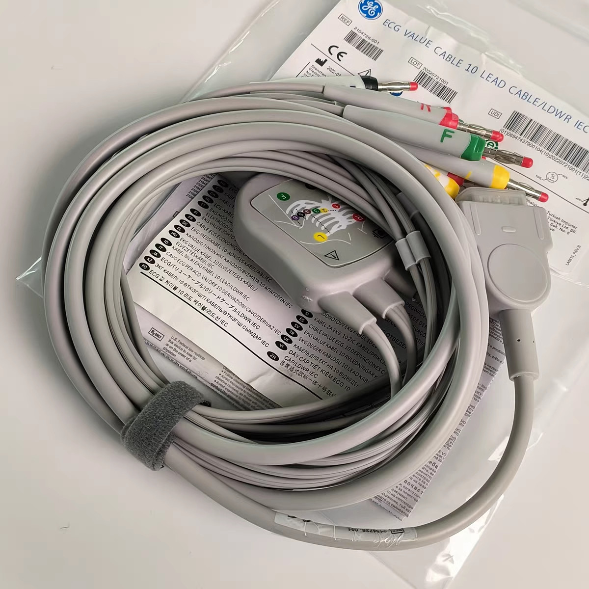 GE原装心电图机12导联线适用于MAC1200 MAC800系列 2104726-001