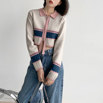 CHICVEN endless migration sweet cool chic color stitching double zipper high waist short knit women