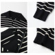 CHICVEN explore self early spring new simple pullover false two-piece striped long-sleeved knitted sweater women