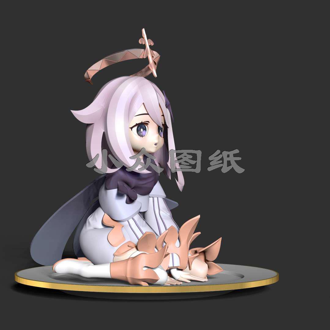 D000028 Fundamental Mongolian Paimon 3D printing model stl handle high - precision material files